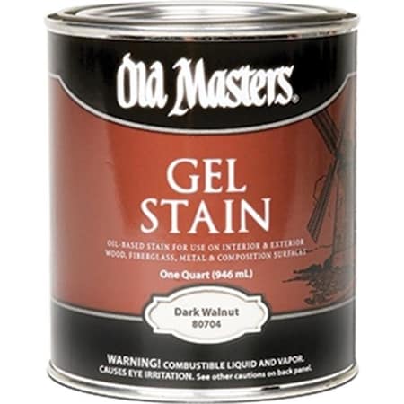 Old Masters OLD MASTERS 80704 Dark Walnut Gel Stain - 1 Quart 86348807044